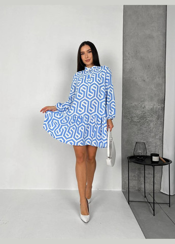 Блакитна сукня, тканина преміум якості Украина
