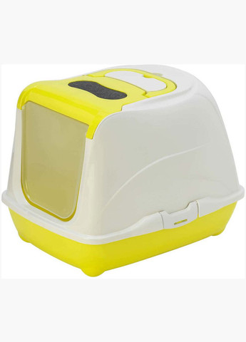 Закритий туалет для котів Flip Cat з відкидною кришкою жовтий 50х39х37 см C230329 Moderna (295352404)