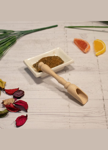 Ложка совок дерев'яний для цукру, спецій та сипучих продуктів 15 см Woodly (301037948)