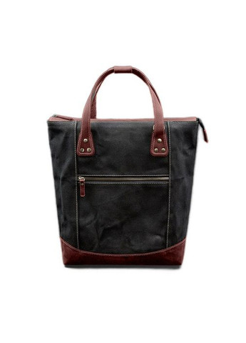 Сумка-рюкзак из конваса и натуральной бордовой кожи BlankNote (348359161)