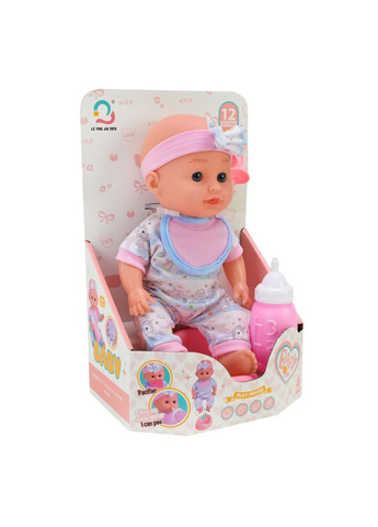 Музыкальный пупс 32 см с аксессуарами, пьет и писает, работает на батарейках, в коробке - No Brand H06-6 (371923994)