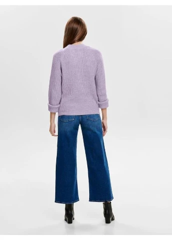 Комбінований демісезонний пуловер onljade /s pullover knt noos 15179813-orchid petal l бузковий 15179813-orchid petal-det Only