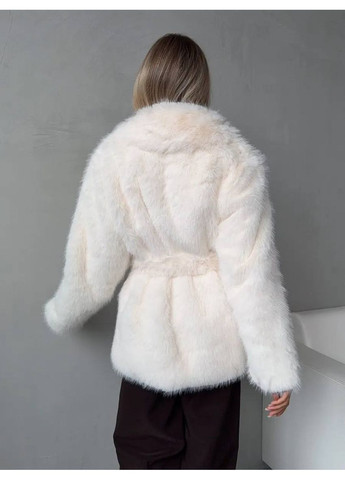 Шубка из эко меха в молочном цвете — ЗАМЕР В ОПИСАНИИ GD/GL Модний простір (370370049)