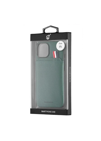 Чехол Jinduka Leather Pocket Green Case iPhone 14 (297457584)