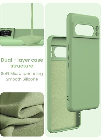 Силиконовый чехол для Google Pixel 8 Pro микрофибра soft touch Viseaon (322211838)