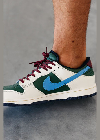 Білі Осінні кросівки чоловічі sb dunk low white red green | найк сб данк низькі білі червоні зелені No Brand