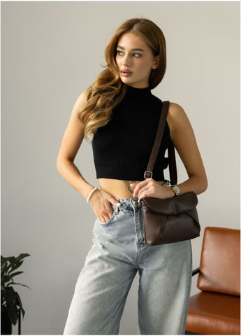 Жіноча сумка кросбоді з екошкіри Шоколадна (1133023417) Sambag (360965540)