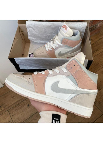 Бежеві Осінні кросівки чоловічі nike air jordan 1 high retro beige найк аір джордан No Brand