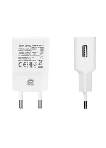 Мережевий зарядний пристрій (1USB, 1.55А) White (EP-TA50EWE) OEM Samsung (336956191)