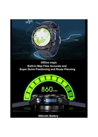 Годинник наручний смарт Smart Navigation Pro GPS 2 ремінця Чорний (2861448527) UWatch (379727103)