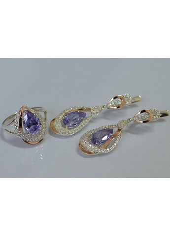 Серебряный набор с золотыми пластинами Silver Style (367268244)