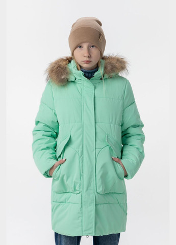 Мятная зимняя куртка зимняя для девочки h23-21 146 см мятный (2000989630197w) shop (2000989630197) Feiying