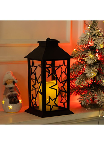 Ліхтар декоративний 14×14×30 (см) підвісний з LED підсвічуванням Чорний CR-3-2 Yiwu (370801401)