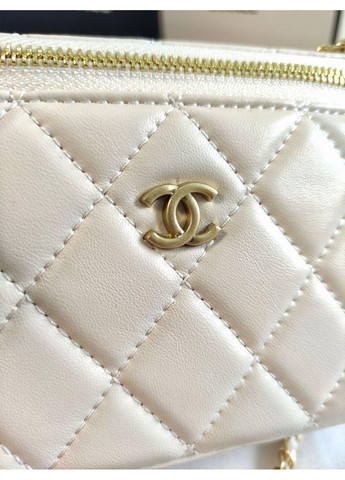 Женская сумка Classic Milk Lambskin Pearl Crush Vanity Bag Gold No Brand (371188227)