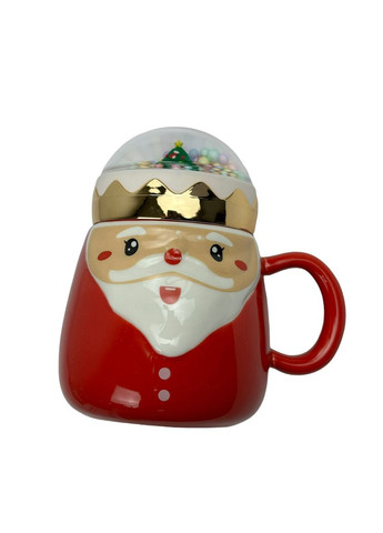 Кружка з кришкою новорічна Merry Сhristmas 3 90400 470 мл (уцінка) No Brand (348168651)