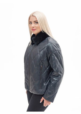 Темно-синий зимний Пуховик Fabio Monti