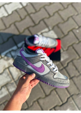 Сірі Осінні кросівки чоловічі nike sb dunk low x otomo katsuhiro grey purple найк сб данк No Brand