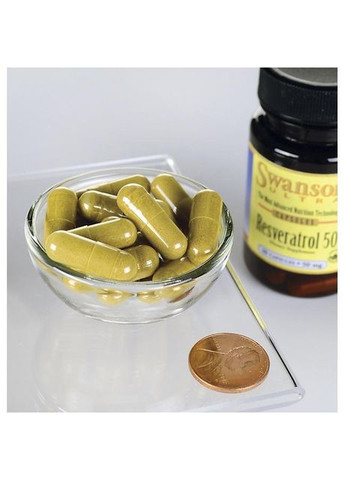 Ресвератрол, Resveratrol 50,, 30 капсул Swanson (364312251)