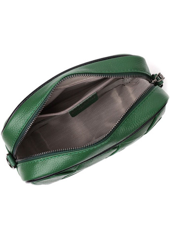 Сумка кроссбоди с широким ремнем через плечо женская с плетениями для стильных женщин зеленая 22410 Vintage (329198795)