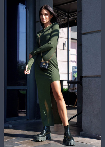 Оливкова (хакі) повсякденний, кежуал сукня футляр Liton