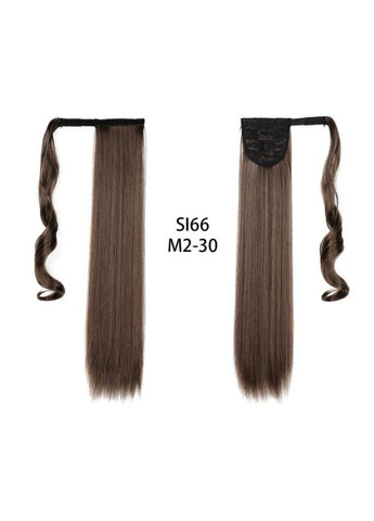 Шиньон коричневый прямой хвост русый на липучке No Brand (355802125)