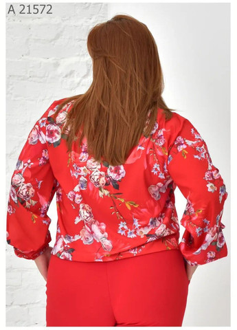 Червона жіноча блуза великого розміру SK