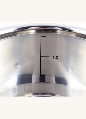 Кастрюля индукционная Casserote 1.5л из нержавеющей стали со стеклянной крышкой Kamille (330020405)