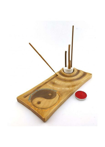 Подставка под аромат "Иньянь" (24,5×12×1,8см) массив дерева, резная покрыта эмалью и лаком No Brand (316717610)