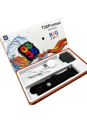 Смартчасы T20 Pro Max IP67+GPS Black BIG (304265364)