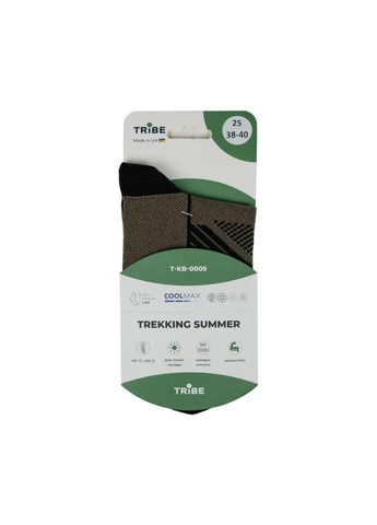 Оливкові шкарпетки trekking summer t-kb-0005-olive, 38-40 Tribe (368703581)