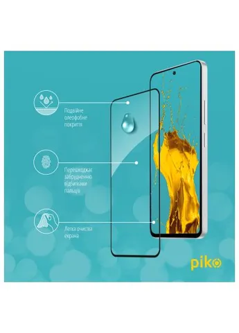 Скло захисне (1283126589799) Piko Full Glue Xiaomi Redmi Note 12R Black (366658043)