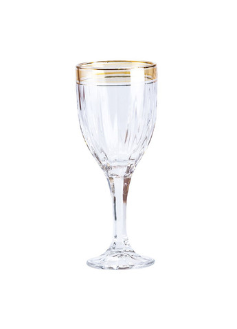 Набор бокалов для шампанского 6 штук по 250 мл с золотой каймой HP547 TS Kitchen (353502476)