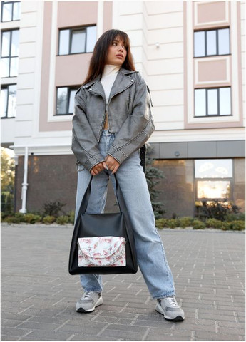 Женская сумка HOBO Bliss черный "Flowers" (R-53453713-VS) Sambag (302450140)