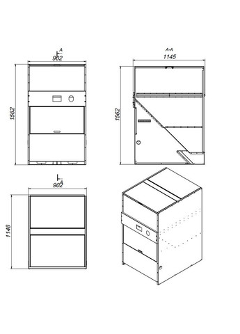 Бункер для пелет 1 куб. м Thermo Alliance 37699В10 (341326821)