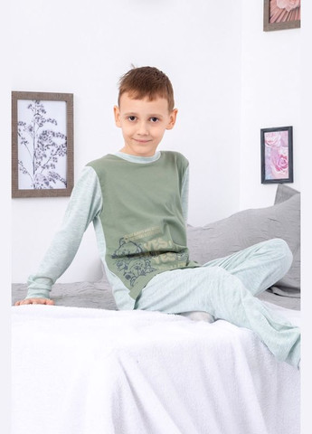 Зеленая всесезон пижама для мальчика (подростковая) кофта + брюки Носи своє