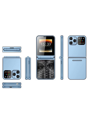 Кнопковий мобільний телефон розкладачка 16 на 4 сім карти (код 00088) • ID:rzid_88 Home (362589886)