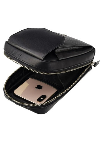 Чорна шкіряна сумка-чехол панч Alex S45 Blk Visconti (303830984)