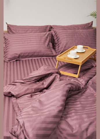 Комплект постільної білизни полуторний 143х210 наволочки 4х50х70 Satin Stripe (MS-820000543) Moon&Star Garnet (284416612)
