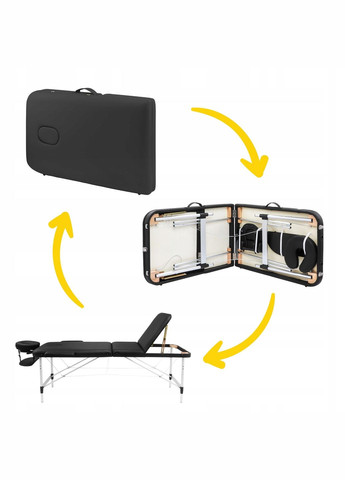 Массажный стол складной Massage Table+ Alu W60 Black (P-5907739318381) 4FIZJO (301733376)
