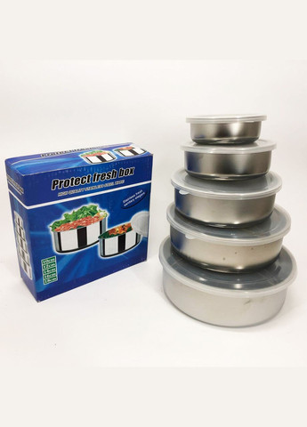 Набор пищевых контейнеров UN-1515 5 шт из нержавеющей стали Unique (364664837)