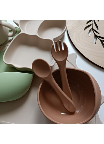 Набор посуды для малыша Слоник 9 шт Посуда для малыша с антискользящим дном Безопасная посуда для детей (0120) No Brand (368999951)