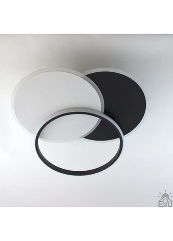 Люстра керована світлодіодна VEGA TRIPLE 3R 70 Вт 490х490х60 мм Чорно-Біла ESLLSE (365650648)