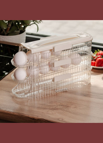 Лоток для яиц в холодильник на 3 яруса 32х10х18.5 см HP-27-15 Yiwu (353502865)