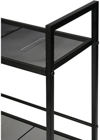 Этажерка 2-х ярусная металлическая 60х35х80.5 см Черная (EF-6035-2) Eco Fabric (317540312)