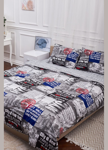 Комплект постельного белья полуторный евро 160х220 наволочки 4х70х70 Бязь Gold Люкс (MS-820001235) Moon&Star New York (285716783)