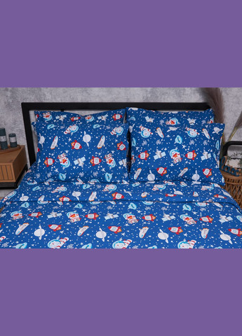 Комплект постельного белья Бязь Gold Люкс «» евро 200х220 наволочки 4х70х70 (MS-820001752) Moon&Star Space Cats (285717222)