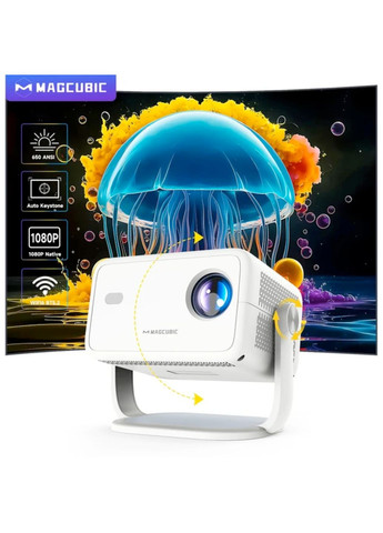 Смарт Проектор 4K Android 11 650ANSI Домашній кінотеатр, TV Box, WIFI 6 BT5.2 No Brand magcubic L018 (326052018)