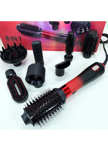 Фен-щетка стайлер 8 в 1 V-488. Цвет: красный VGR (364666120)