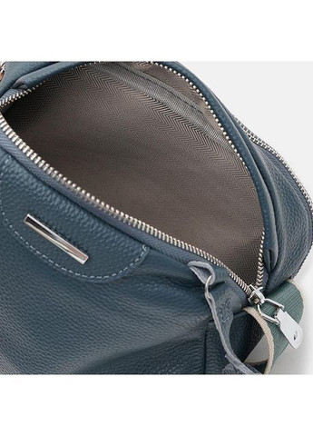 Сумка кросс-боди через плечо из натуральной кожи женская маленькая Синий 40274 Borsa Leather (361970345)