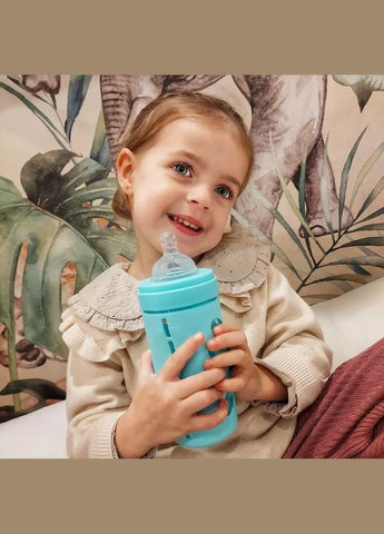 Скляна антиколікова пляшечка із силіконовою соскою Pastel Blue, 260 мл () Twistshake 78583 (335973519)